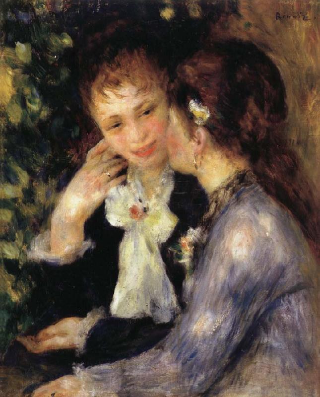 Pierre Renoir Confidences France oil painting art